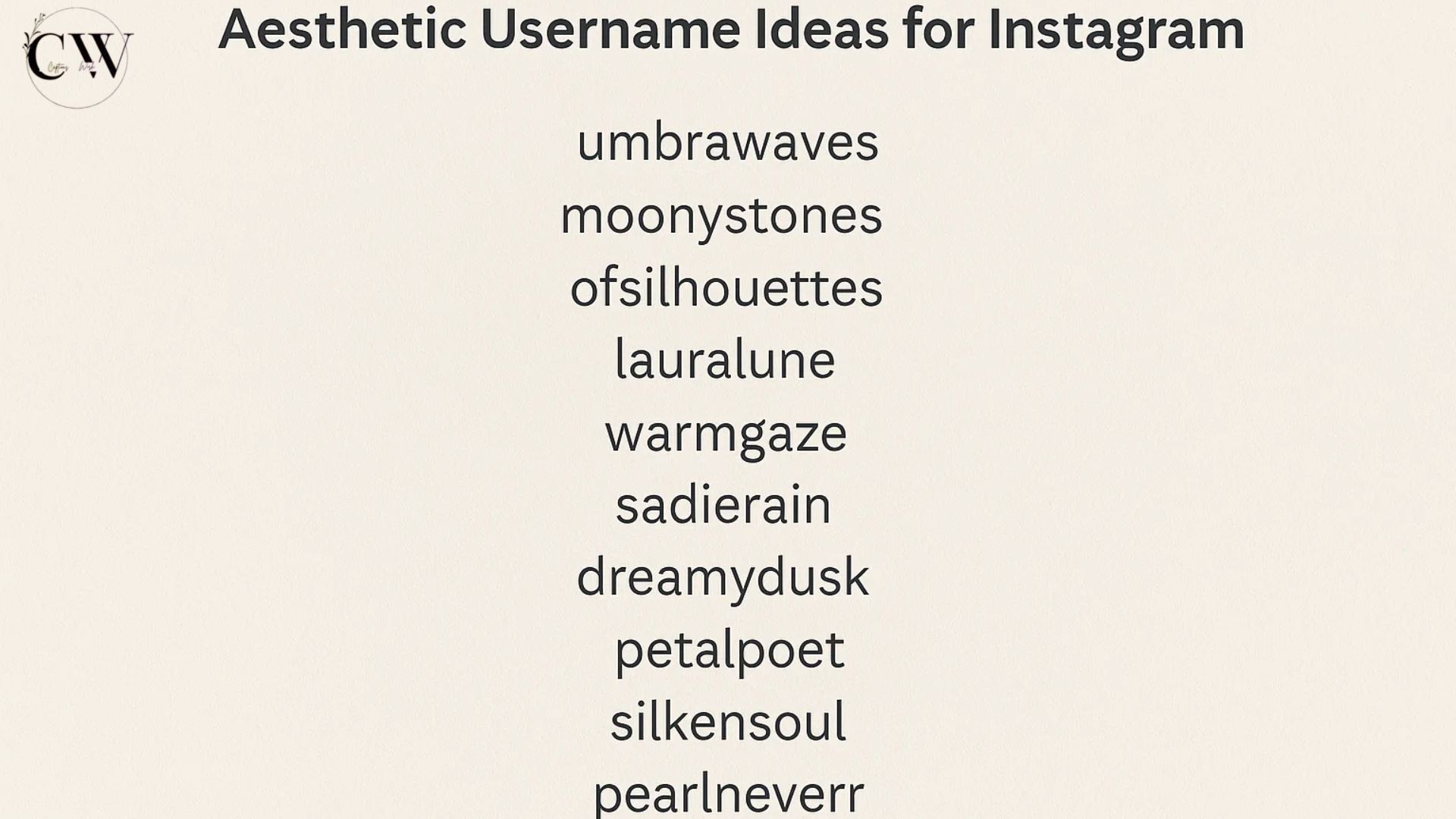 550+ Aesthetic Username Ideas for Instagram